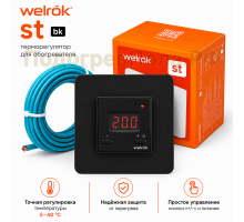 Терморегулятор Welrok st bk для теплого пола