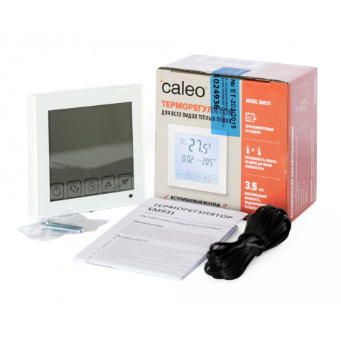 Терморегулятор CALEO SM931, встраиваемый, цифровой, программируемый, 3,5 кВт