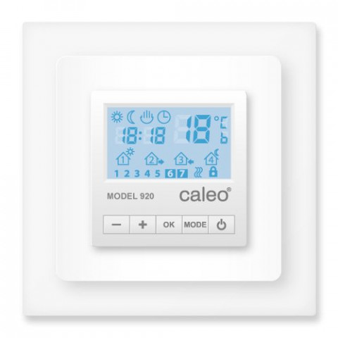 Терморегулятор CALEO 920 с адаптерами, встраиваемый цифровой, программируемый