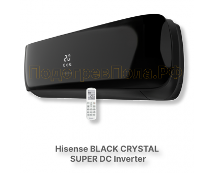 Кондиционер инверторный Hisense серии BLACK CRYSTAL SUPER DC Inverter Wi-Fi AS-13UW4RVETG01(B)