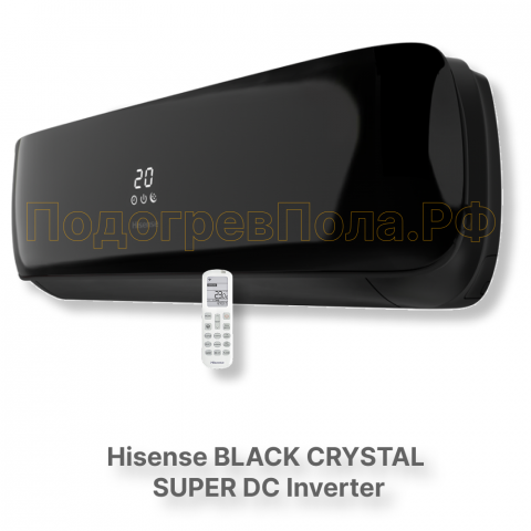 Кондиционер инверторный Hisense серии BLACK CRYSTAL SUPER DC Inverter Wi-Fi AS-10UW4RVETG01(B)
