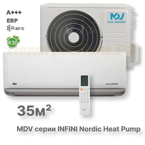 Инверторная сплит-система MDV серия INFINI Nordic Heat Pump MDSAN-12HRFN8 / MDOAN-12HFN8
