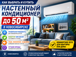 ❄️ Какой кондиционер выбрать для помещения до 50 м²
