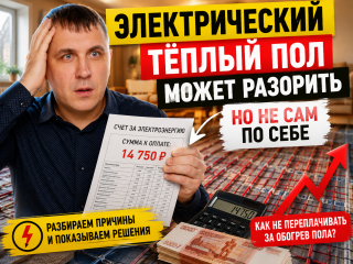 Электрический тёплый пол может разорить. Но не сам по себе