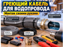 Греющий кабель для водопровода: как выбрать и подключить своими руками