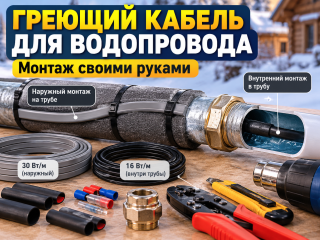 Греющий кабель для водопровода: как выбрать и подключить своими руками