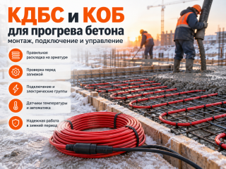 КДБС и КОБ для прогрева бетона — монтаж, подключение и управление