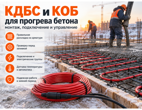 КДБС и КОБ для прогрева бетона — монтаж, подключение и управление