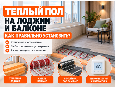 Теплый пол на лоджии и балконе: какой выбрать и как правильно установить