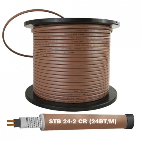 STB 24-2 CR (24 Вт/м) Саморегулирующийся нагревательный кабель, пог.м.