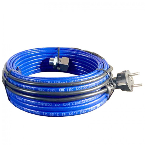 Греющий кабель для установки в трубу с сальниковым узлом - 10м