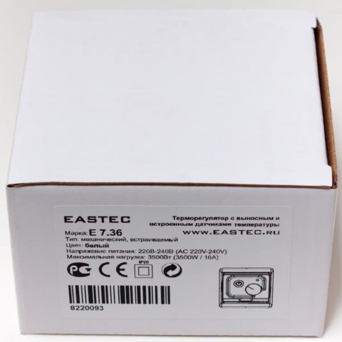 Терморегулятор EASTEC E 7.36 (3,5 кВт) механический, выносной и встр. датчики температуры