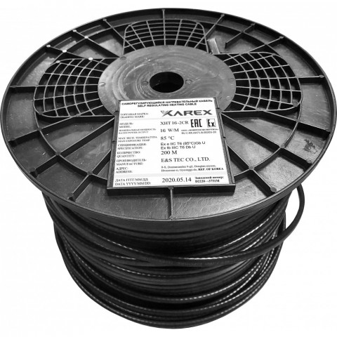 XAREX XHT 16-2 CR (16 Вт/м,Т6) Взрывозащищенный греющий саморегулирующийся кабель, пог.м