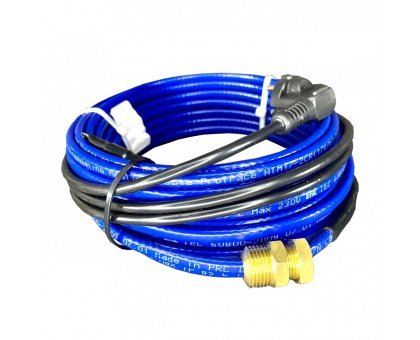 Греющий кабель для установки в трубу с сальниковым узлом - 3м