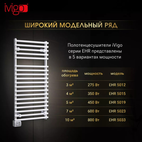 Полотенцесушитель электрический iVigo EHR 5019 450Вт