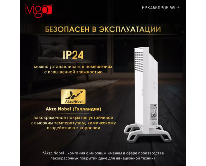 Конвектор электрический iVigo EPK4550P05 WI-FI