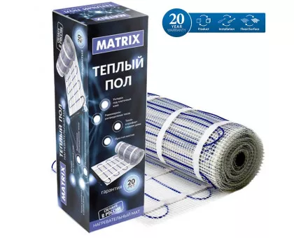 Теплый пол на сетке MATRIX 2700 Вт 18,0 кв.м Теплый пол на сетке MATRIX 2700 Вт 18,0 кв.м