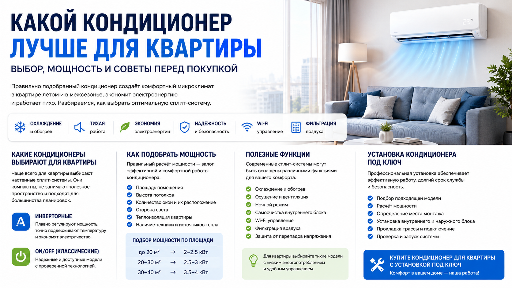Кондиционер для квартиры – какой лучше
