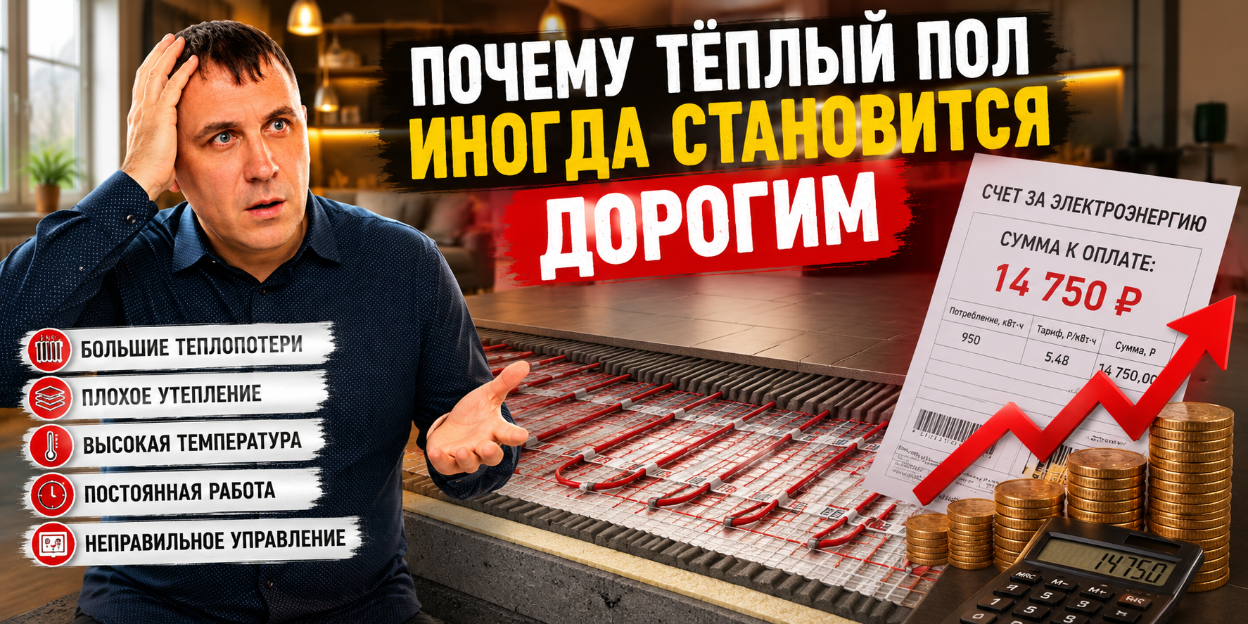 Почему электрический тёплый пол иногда становится дорогим